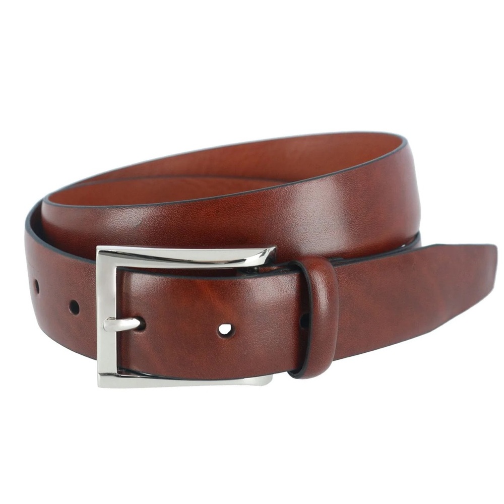 Trafalgar Broderick Honey Maple Leather Dress Belt